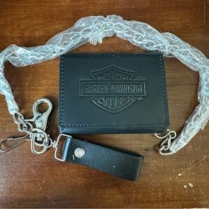 Harley-Davidson Black Leather Men's Wallet NWT